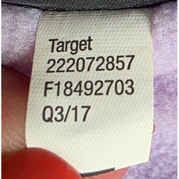 Girls Purple & Gray Hooded Winter Jacket With Polka Dot Lining Red Zippers & Fle - Picture 14 of 16